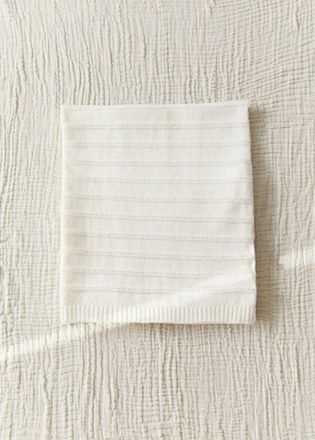 Mango Coperta bambino cotone righe bianco sporco - Home - 70X100cm - MANGO HOME