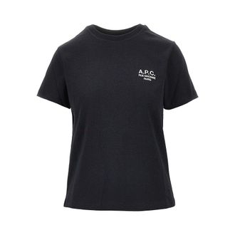 A.P.C. A. P.C. Jersey T-shirt with logo embroidery Woman XS