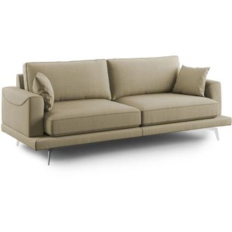 Divani.Store Dorian Sof&aacute; Moderno De Tela Suave Y Antimanchas 178 Cm Camel