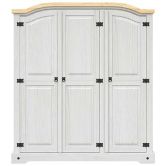 Berkfield Home Wardrobe Mexican Pine Corona Range 3 Doors White