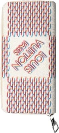 Louis Vuitton Pre-owned Wallets, female, White, Size: ONE SIZE Pre-owned Zippy Wallet Vertical Damier Spray Long Wallet