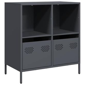 Berkfield Home Sideboard Anthracite 68x39x73.5 cm Cold-rolled Steel in Dark Grey