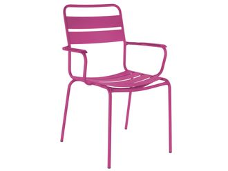 Schubiger M&ouml;bel Metall-Lattenstuhl Glarus mit Armlehne