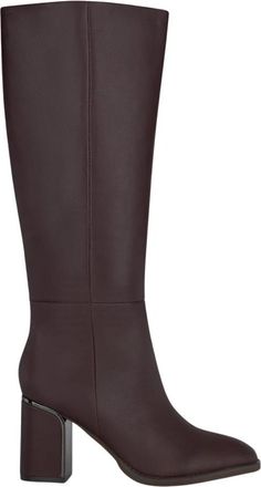Alma En Pena Boot met brede hak - Dames - Laarzen met Hak - Rood - 41 EU - Leer - Schoenen