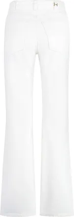 Chlo&eacute; Womens High-Rise Boyfriend Jeans White Cotton