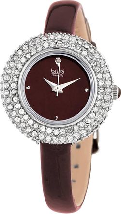 B&uuml;rgi Quartz Diamond Red Dial Ladies Watch BUR195BUR