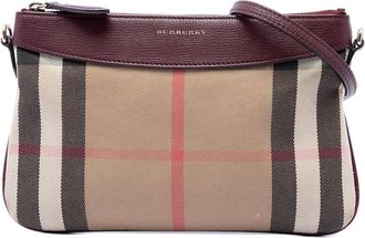 Burberry Pre-owned Burberry House Check Canvas Derby Peyton Crossbody Ladies QXW6SYVLD6E50NLB