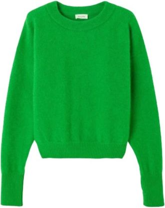 American Vintage Vitow Pullover - Dames - Ronde hals truien - Groen - Xs/S - Wol - Truien & Vesten