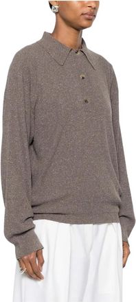 Calvin Klein Tops, Dames, Bruin, M, Helga Polo