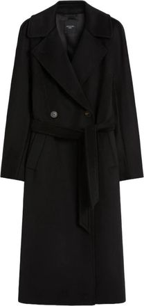 Max Mara Resina Jas - Dames - Jas met riem - Zwart - M - Wol - Jassen
