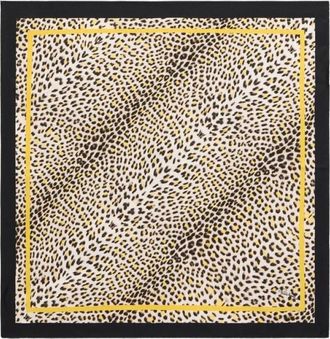 Roberto Cavalli Silky Scarves, female, Multicolor, Size: ONE SIZE Silk Scarf With Pop Jaguar Print