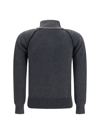Isabel Marant Womens Lanya Logo And Zip Cardigan Anthracite-Black Anthracite/black Sweater