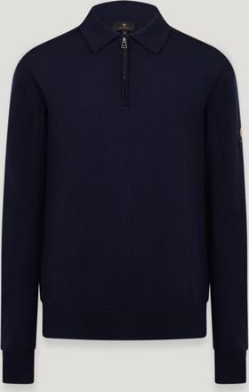 Belstaff Polo Kyle Para Hombre Lana Merina Tinta Oscura L
