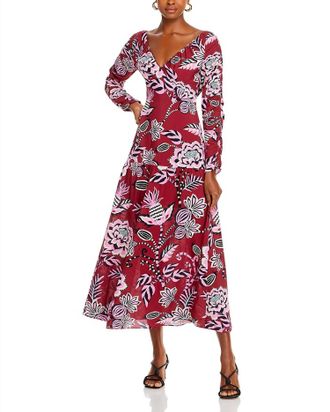 Farm Rio V Neck Maxi Dress In Pineapple Inspiration