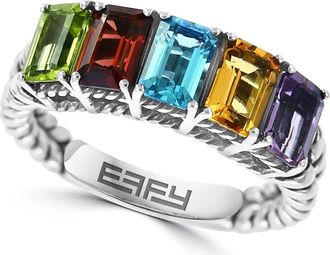 Effy Gemstone Sterling Silver Ring in Silver Multi at Nordstrom Rack, Size 9