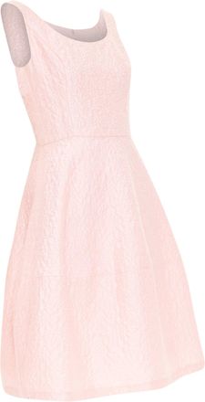 Oscar De La Renta cotton silk floral cloque dress