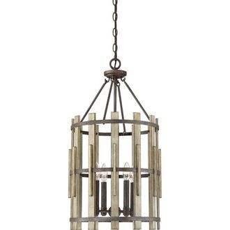Loops 4 Bulb Ceiling Pendant Light Fitting Rustic Black LED E14 60W Bulb