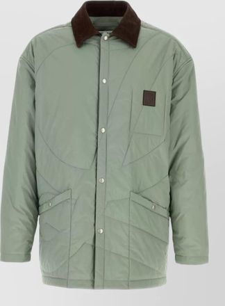Loewe polyester padded jacket quilted contrast collar