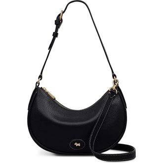 Radley London Heath Crescent Small Zip Top Shoulder Bag in Black at Nordstrom Rack