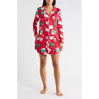 Jaclyn Print Sleepshirt in Craft Holiday at Nordstrom Rack, Size Medium
