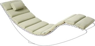 Beliani Coj&iacute;n para tumbona 180 x 60 cm Verde claro