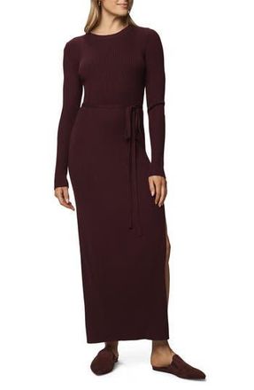 Splendid Georgie Long Sleeve Maxi Sweater Dress in Dark Plum at Nordstrom Rack, Size Large