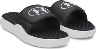 Under Armour Ignite Pro 8 Slide Sandal in Black/white at Nordstrom, Size 13