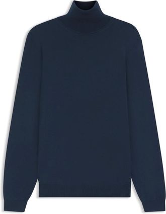 HUGO BOSS Truien & Vesten, Heren, Blauw, L, Stijlvolle Roll Neck Sweater