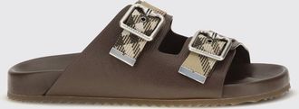 Burberry Sandali flat Urchin in pelle con cinturini a motivo Vintage Check