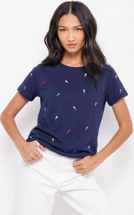 Lisa Todd Full of Flavor Cotton Tee in Navy at Nordstrom, Size X-Small