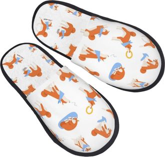 Generic Adorable Akita Inu Dog Women Men Slippers Warm House Slippers Breathable Shoes For Outdoor Indoor Bedroom L