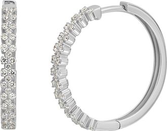 Bony Levy Rita Diamond Hoop Earrings in 18K White Gold at Nordstrom