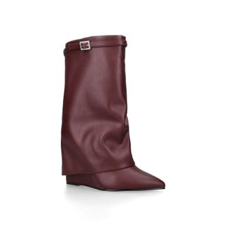 Steve Madden Womens Shocker Boots - Wine - Size UK 6