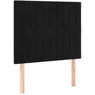 vidaXL Cabeceros 2 Unidades De Terciopelo Negro 90x5x78/88 Cm Vidaxl