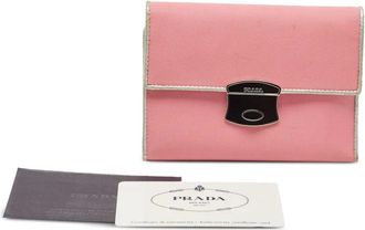 Prada Leren portemonnee - Roze