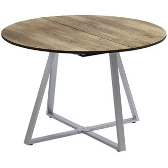 Vicco tavolo da pranzo allungabile Loyd, Rovere rustico/grigio, 120 x 120 cm Estensibile, Vicco