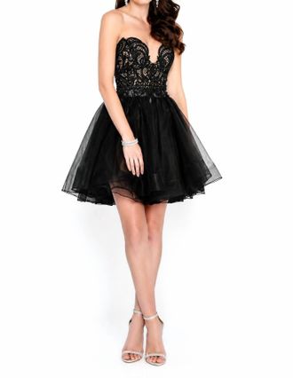 Terani Couture Sweetheart Neckline Prom Dress In Black
