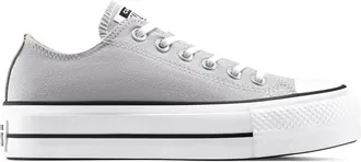 Converse Chuck Taylor All Star Lift Ox - Sneakers grigie con plateau-Grigio