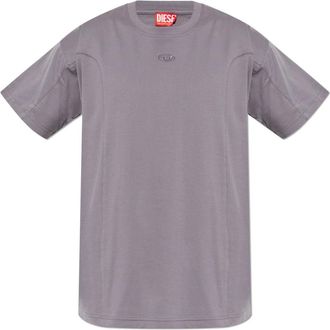 Diesel Tops, Heren, Paars, M, Katoen, T-Norm-Int T-Shirt