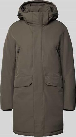 Ecoalf Parka mit Kapuze und Pattentaschen Modell NEW ICEBERG in Hellgrau, Größe XXL