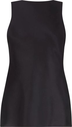 Nina Ricci Halterneck Top van gedrapeerde zijdesatijn - Dames - Tops zonder mouwen - Zwart - S - Satijn - Tops