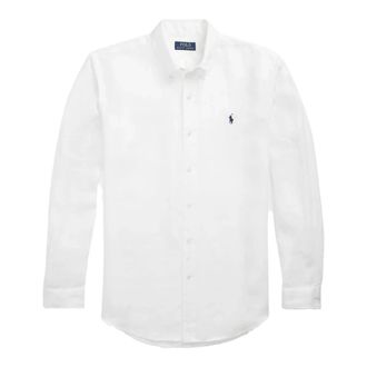 Ralph Lauren Wit Linnen Overhemd - Heren - Casual Overhemden - Wit - 2XL - Linnen - Overhemden