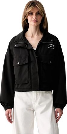 Karl Lagerfeld Rue St-Guillaume Print Jas - Dames - Zomerjassen - Zwart - XS - Katoen - Jassen