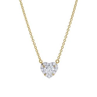 LuvMyJewelry Delara 14K Gold Lab Grown Diamond Heart Necklace - 0.55 ct in 14K Yellow Gold at Nordstrom