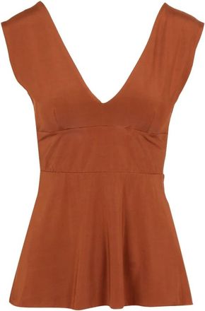 Max Mara Bchavena Top - Dames - Tops zonder mouwen - Bruin - M - Tops