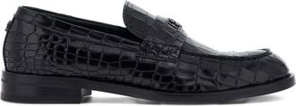 Roberto Cavalli Mocassini con effetto coccodrillo - Nero