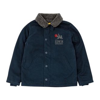 Edwin Deck Jacket - Heren - Jassen - Blauw - Maat: S Katoen