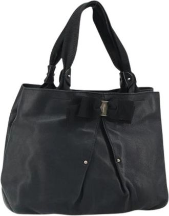Ferragamo Pre-owned Handtas - Dames - Vintage Handtas - Zwart - ONE Size - Leer - Vintage