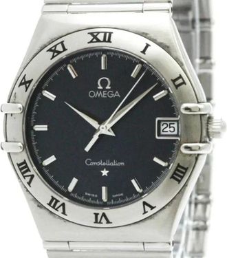 Omega Pre-owned Watches, male, Gray, Size: ONE SIZE Pre-owned Stainless Steel watches