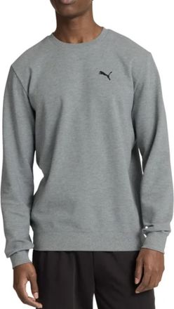Puma Puma Mens Long Sleeve Textured Crew Pullover Sweatshirt, Gray, XXL
